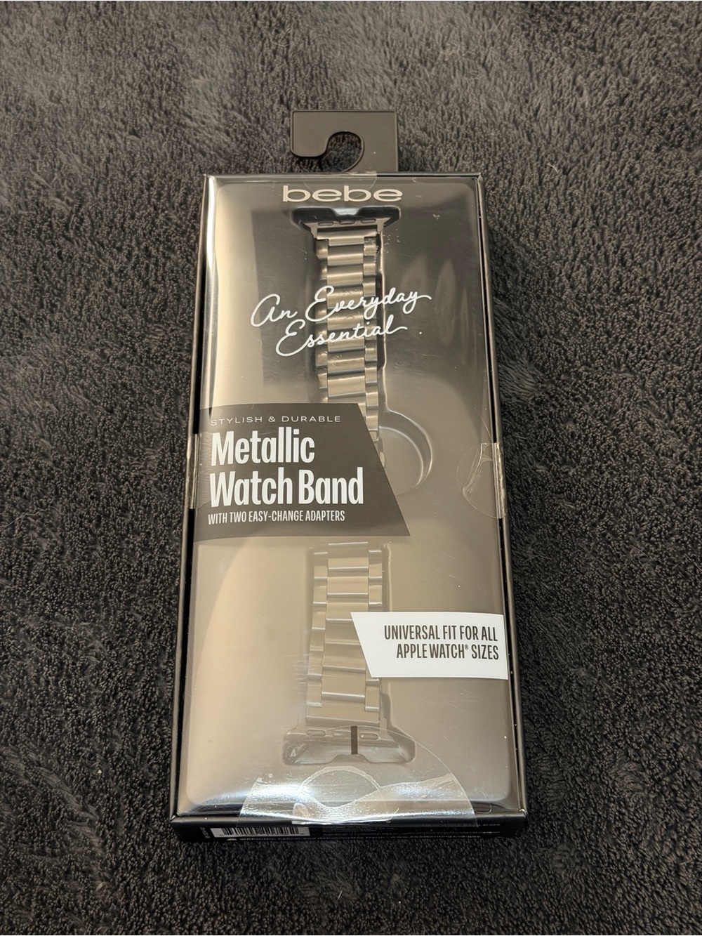 NEW Metal BeBe Metallic Apple Watch Band Gunmetal